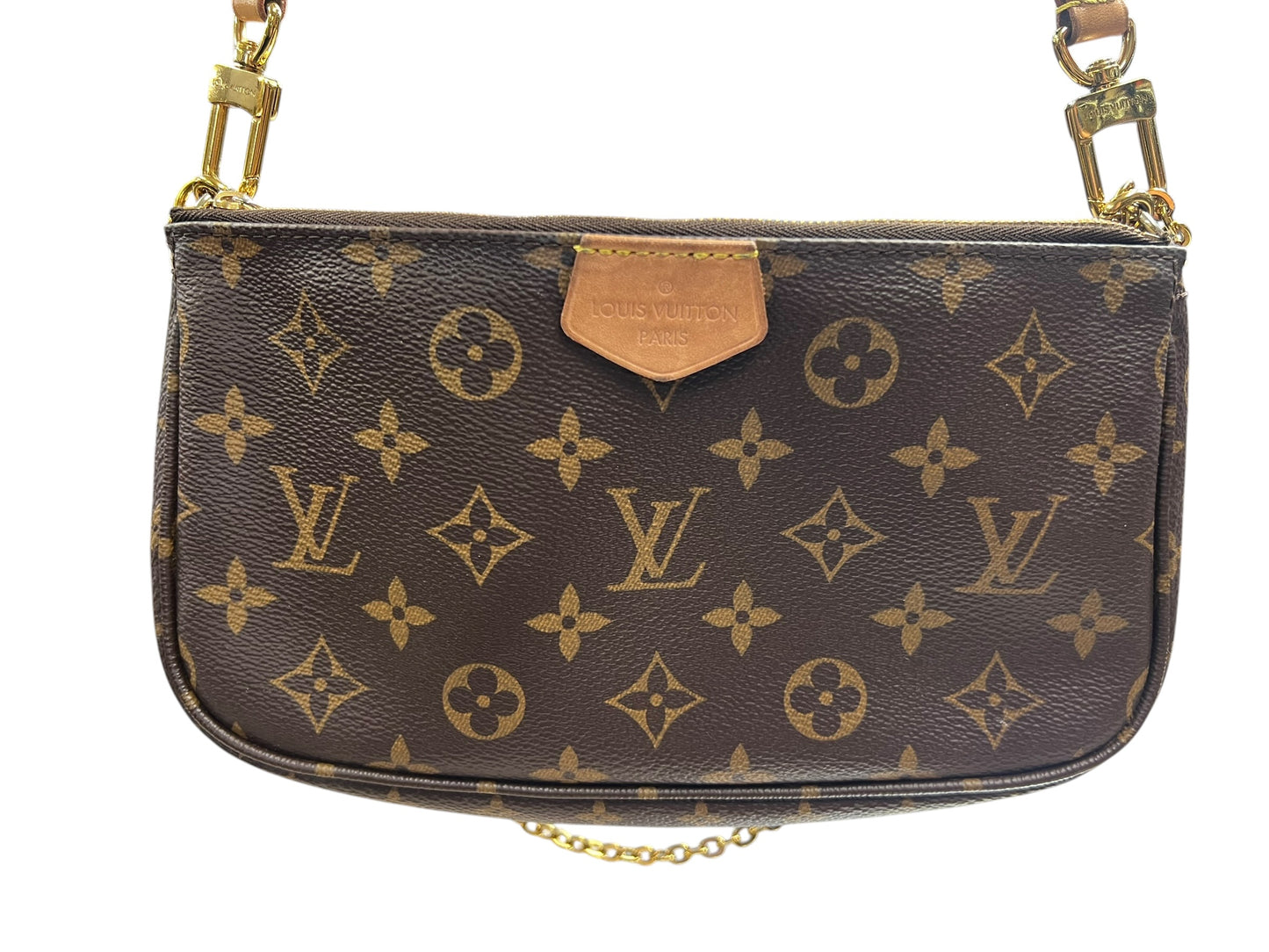 LOUIS VUITTON Monogram Multi Pochette Accessoires Khaki Crossbody Bag LO2279