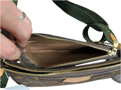 LOUIS VUITTON Monogram Multi Pochette Accessoires Khaki Crossbody Bag LO2279
