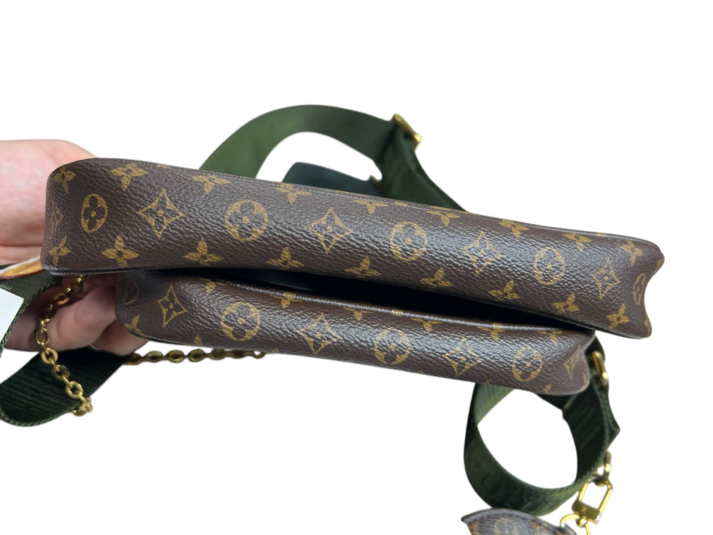 LOUIS VUITTON Monogram Multi Pochette Accessoires Khaki Crossbody Bag LO2279