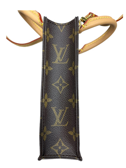 LOUIS VUITTON Monogram Petit Sac Plat 2Way Handbag LO2286