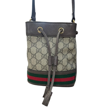 GUCCI Ophidia Mini Bucket Bag GG Supreme Shoulder Bag GU589