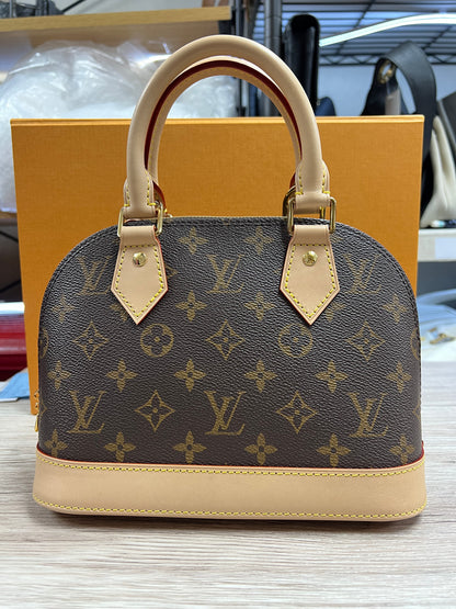 LOUIS VUITTON Monogram Alma BB 2-Way Shoulder Bag Handbag Brown Canvas LO2245