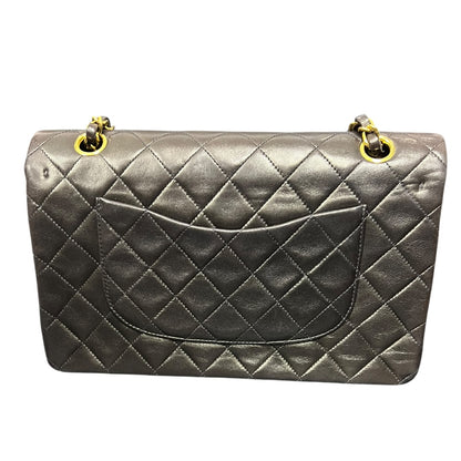 CHANEL Classic Double Flap 25 Matelasse Lambskin Brown Gold Hardware Chain Shoulder Bag CH2120