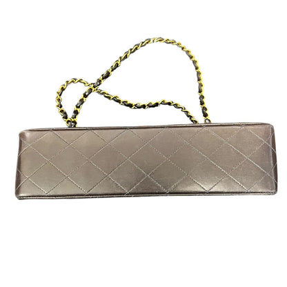 CHANEL Classic Double Flap 25 Matelasse Lambskin Brown Gold Hardware Chain Shoulder Bag CH2120
