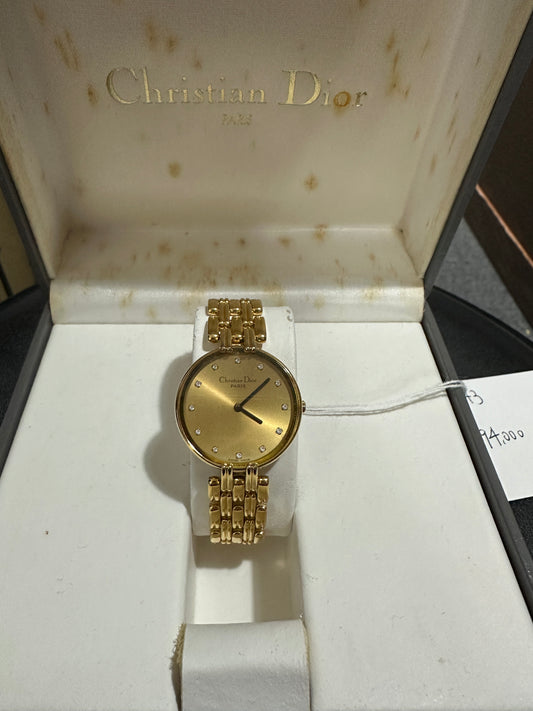 Christian Dior Bagheera D46-155 Gold Dial Gold-Plated 26mm Ladies Watch - ER43