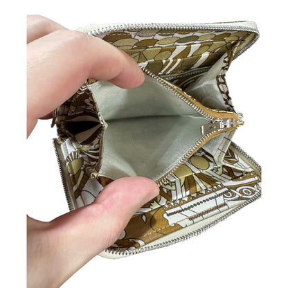 Authentic Hermes Silk'In Compact Zip Around Wallet Epsom Leather HE426