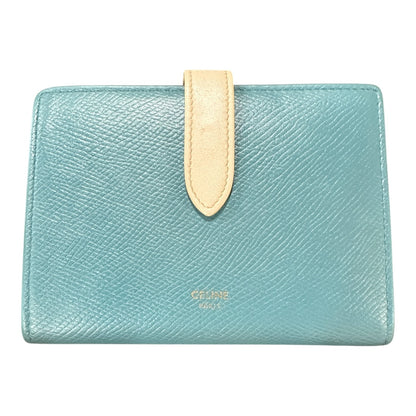 Authentic Celine Bicolor Leather Flap Long Walletz CE251