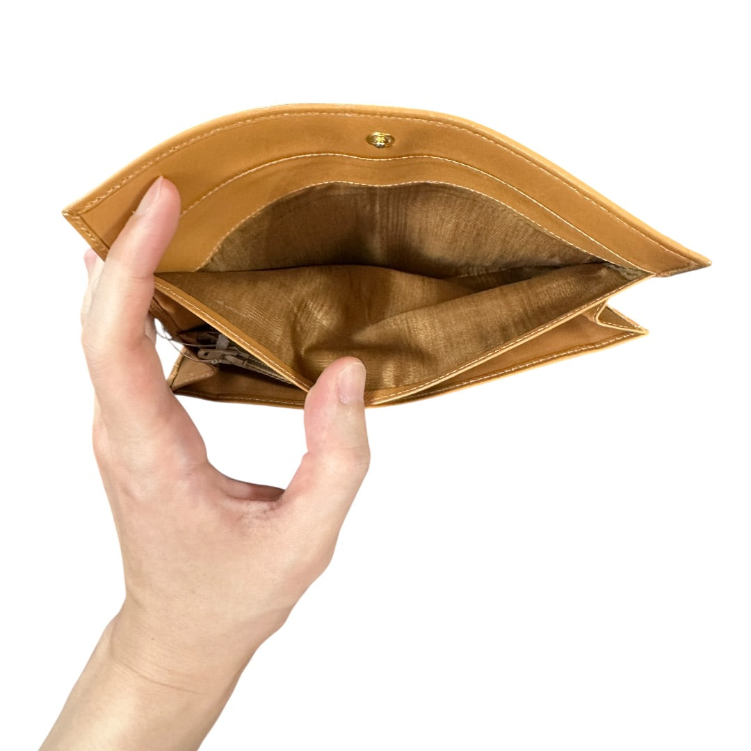 Authentic Celine Vintage Macadam Canvas Flap Long Wallet CE253