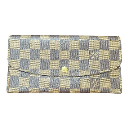 Authentic Louis Vuitton Damier Ebene Canvas Long Wallet LO2160