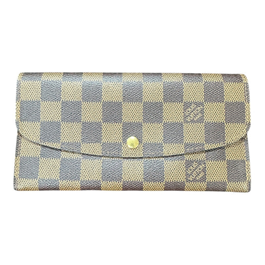Authentic Louis Vuitton Damier Ebene Canvas Long Wallet LO2160