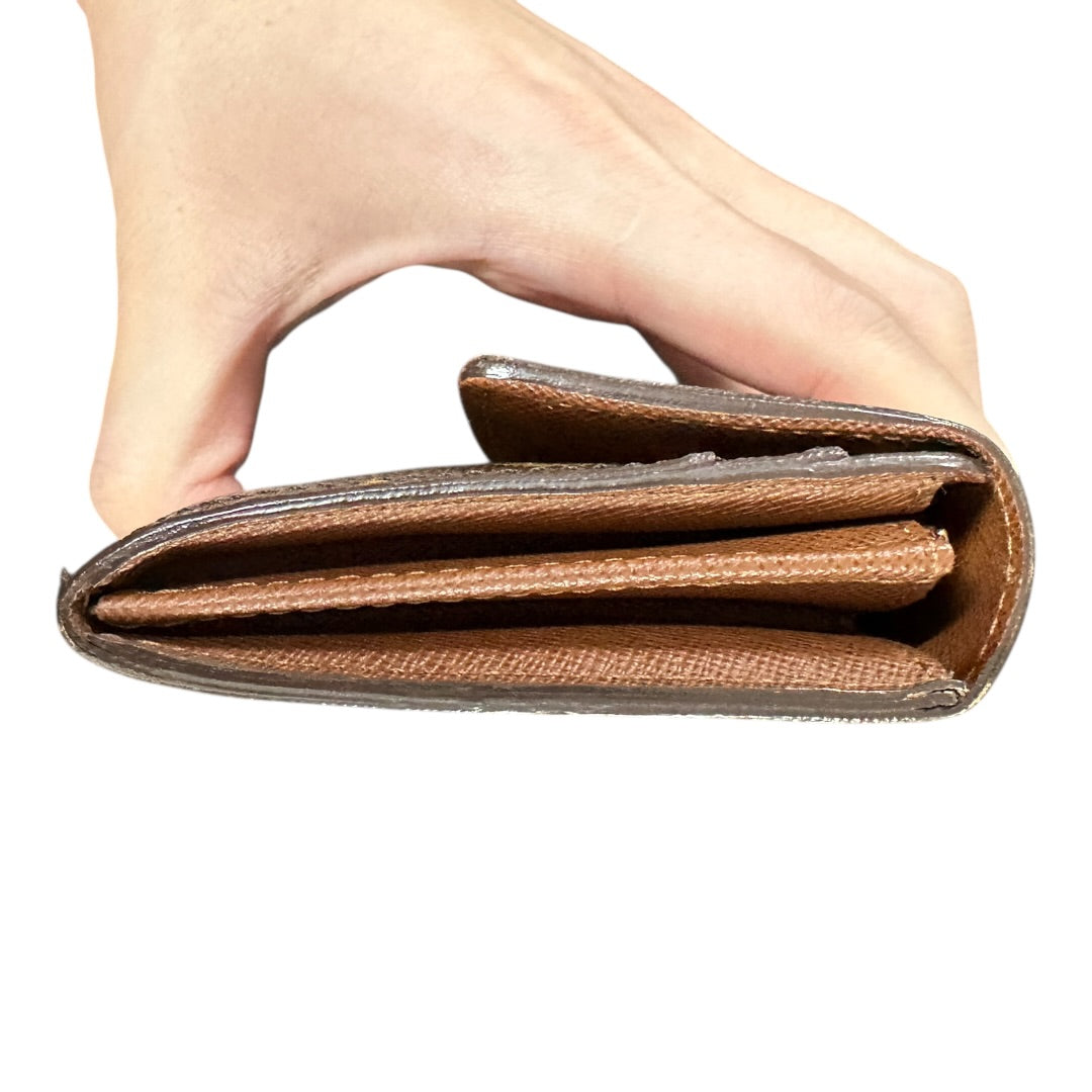 Authentic Louis Vuitton Monogram Canvas Sarah Flap Long Wallet LO2157