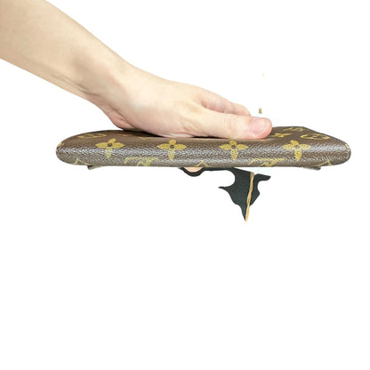 Authentic Louis Vuitton Monogram Canvas Sarah Flap Long Wallet LO2157