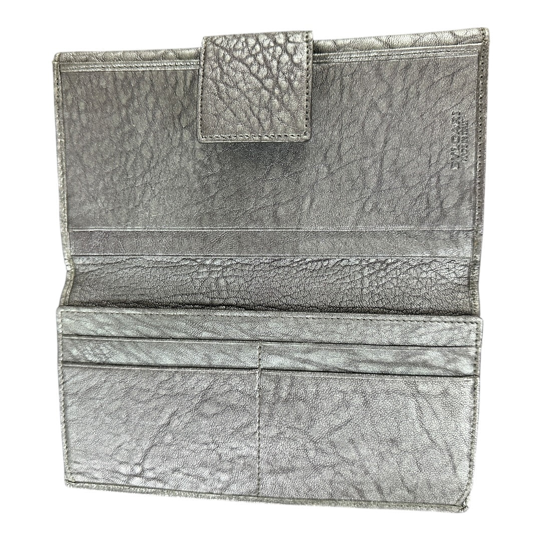Authentic Bvlgari Leoni Lion Head Metallic Leather Long Wallet