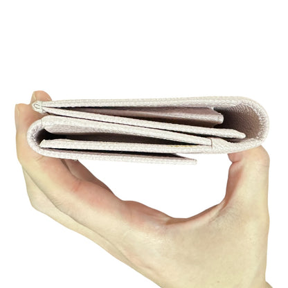 Authentic Bvlgari Bvlgari Logo Clip Leather Long Wallet Light Pink BV58