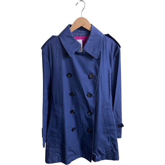 Authentic Burberry Black Label Blue Trench Coat with Pink Lining BU1084