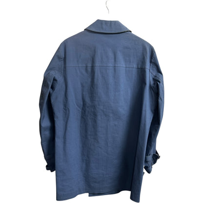 Authentic Burberry London Trench Coat Blue with Nova Check Lining BU1034