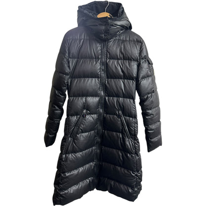 Moncler Shiny Black Long Down Coat Quilted Parka MO246