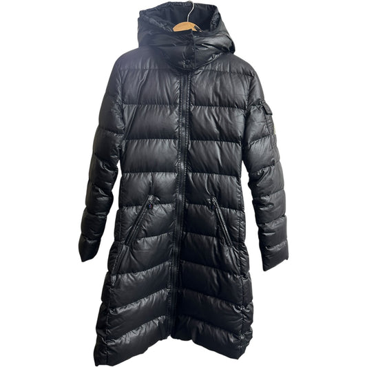 Moncler Shiny Black Long Down Coat Quilted Parka MO246
