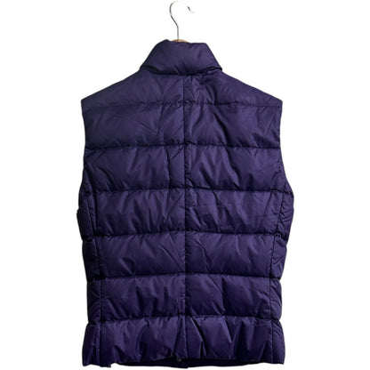 Authentic Moncler Logo Down Vest Purple Quilted Gilet MO228