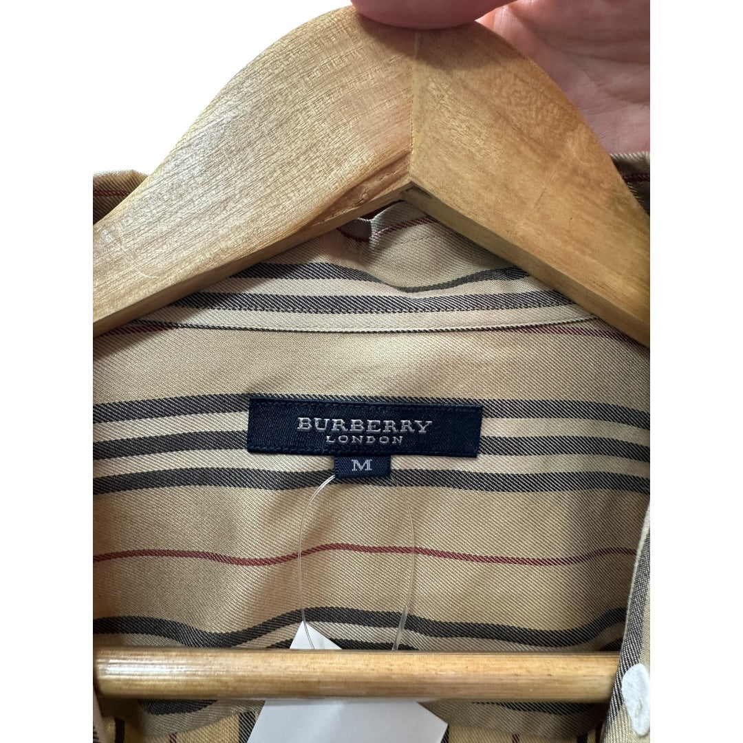 Authentic Burberry London Multi-Stripe Cotton Long Sleeve Shirt BU1184