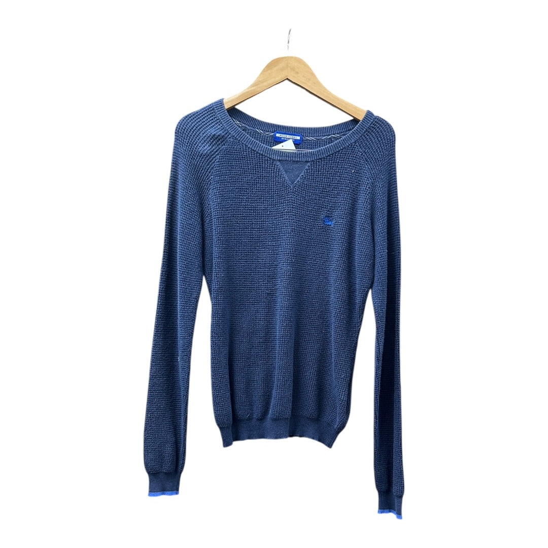 Authentic Burberry Blue Label Blue Waffle Knit Sweater BU1128