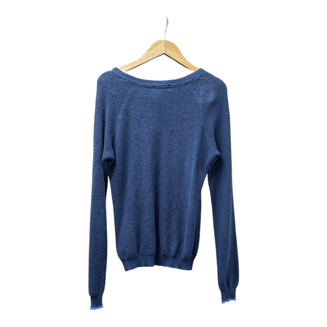 Authentic Burberry Blue Label Blue Waffle Knit Sweater BU1128