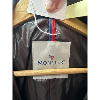 Authentic Moncler Brown Quilted Long Down Coat with Belt MO250