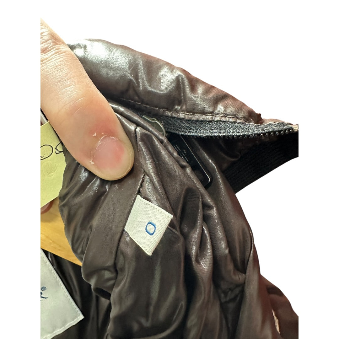 Authentic Moncler Brown Quilted Long Down Coat with Belt MO250