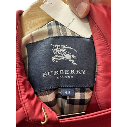 Authentic Burberry London Double-Breasted Half Coat Bordeaux BU1073