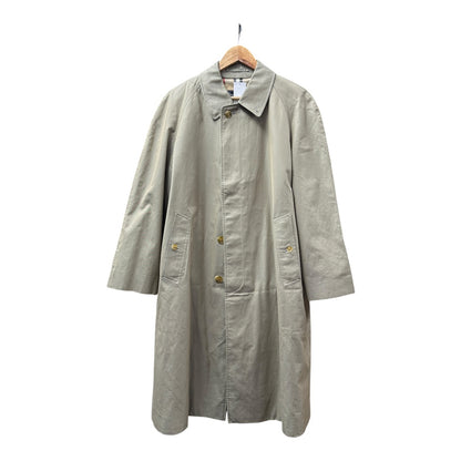 Authentic Burberrys Vintage Balmacaan Coat Beige with Nova Check Lining BU1103
