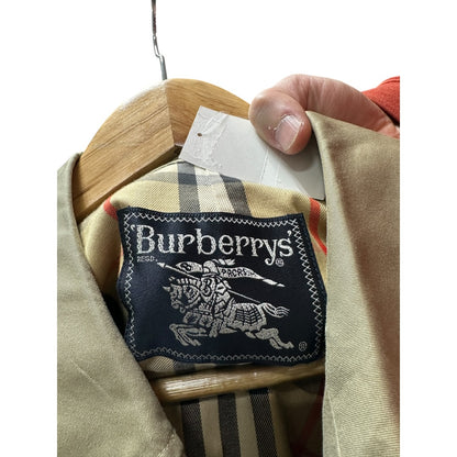 Authentic Burberrys Vintage Balmacaan Coat Beige with Nova Check Lining BU1103