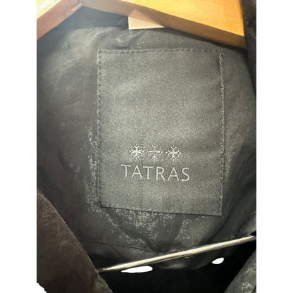 Authentic TATRAS Black Hooded Long Coat Lightweight Parka TA16