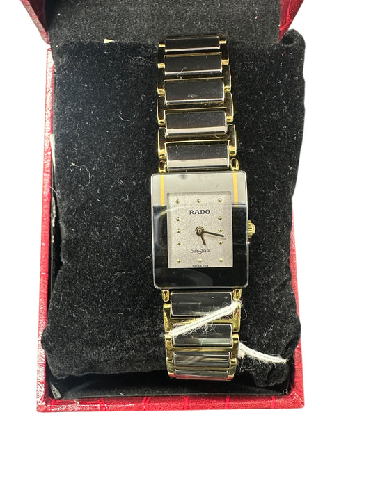 RADO DiaStar Swiss Quartz Square Silver Dial Stainless Steel Watch - ER83