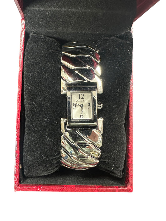 Christian Dior Swiss Made Square Dial Twist Link Bracelet Watch ER48