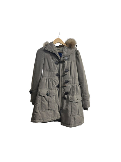 Burberry Fur-Trimmed Hooded Coat (BU1203)