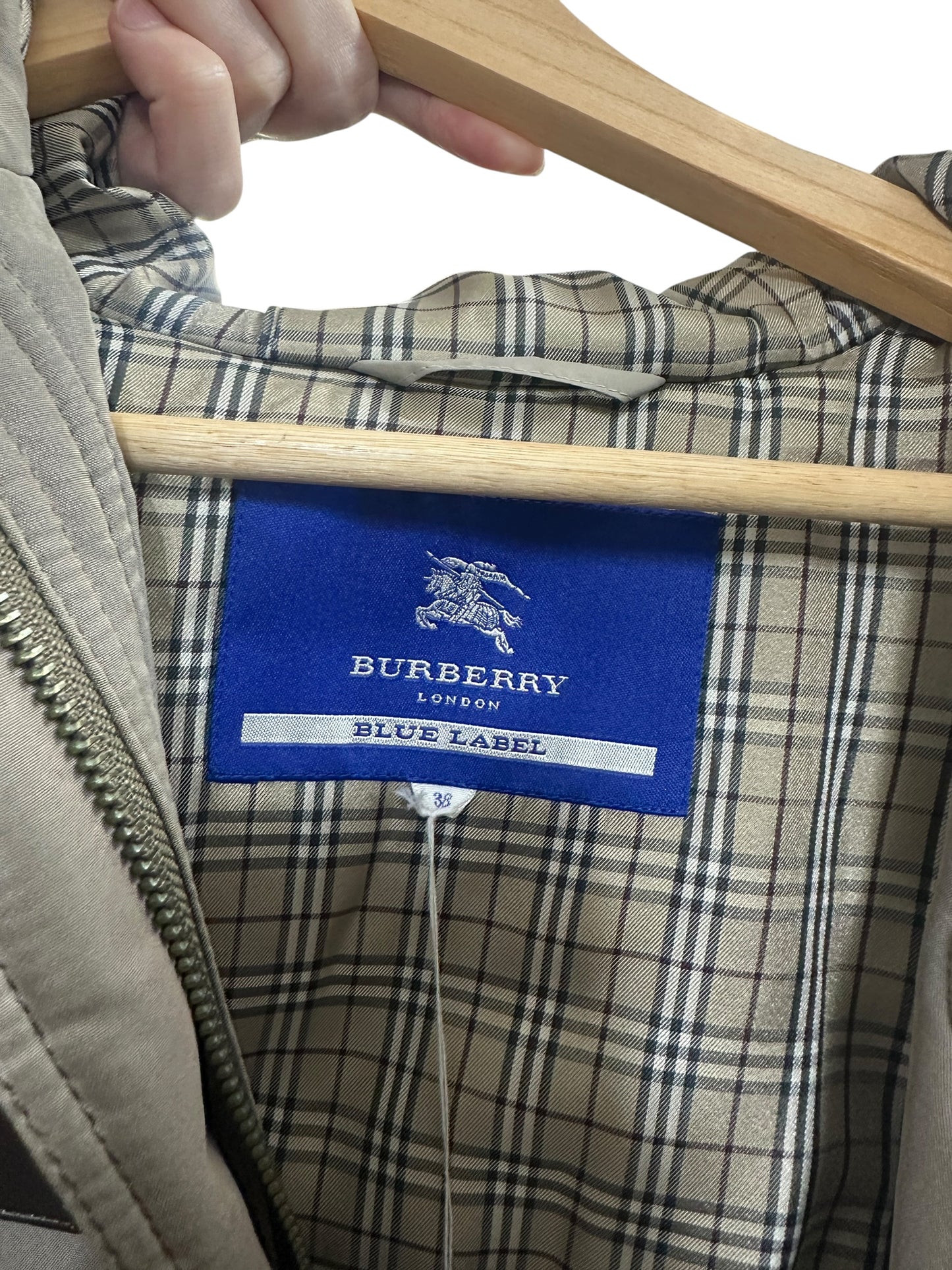 Burberry Fur-Trimmed Hooded Coat (BU1203)