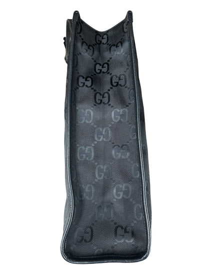 GUCCI Off The Grid GG Econyl Tote Bag Black Silver Hardware GU601